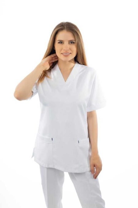 White Classic Scrub S S