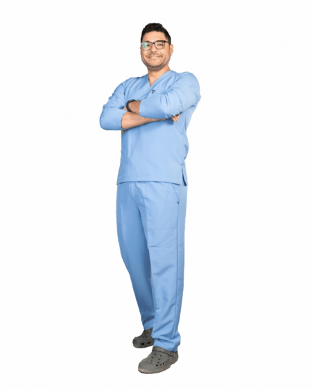 Royal Blue Classic Long Sleeve Scrub