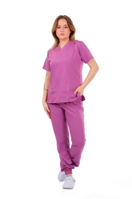 Mauve Premium Female Scrub - Sweat Pants