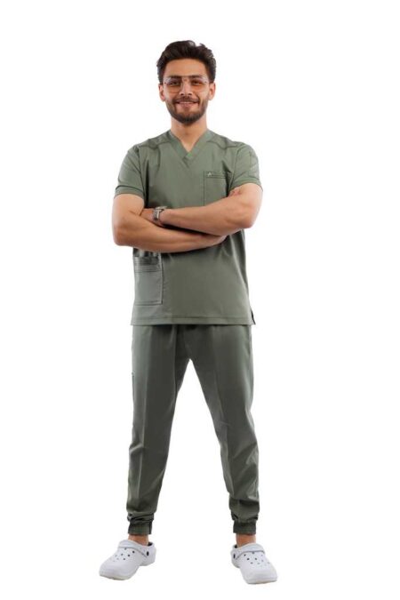 Olive Premium Male Scrub - Sweat Pants