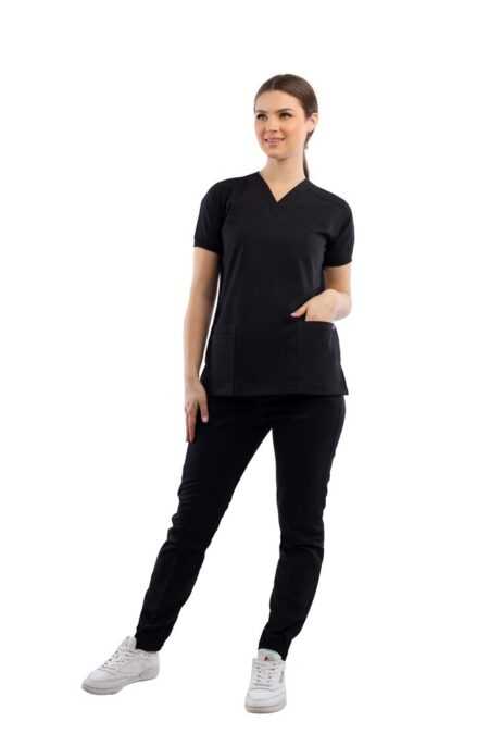 Black Premium Female Scrub - Sweat Pants