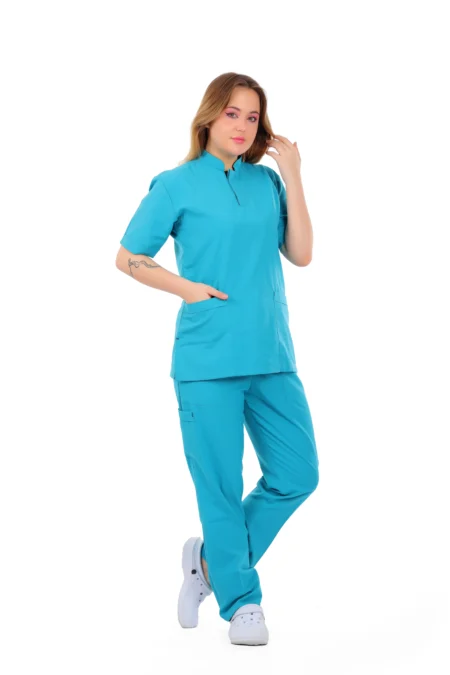 Dark Teal Royal Short Sleeve Scrub