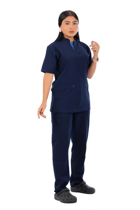 Dark Blue Royal Short Sleeve Scrub