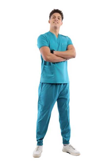 Dark Teal Premium Male Scrub - Sweat Pants